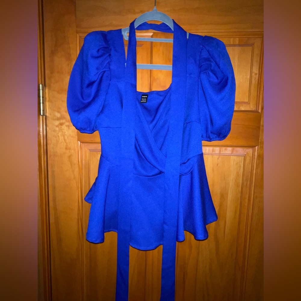Royal blue blouse